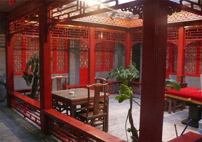 四合院庭院休息區(qū) 現(xiàn)代中式四合院小庭院設(shè)計